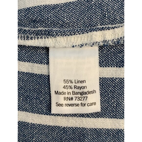 Sonoma Striped Denim Button-Front Tank Top With Tie Detail Size Small - Picture 8 of 8